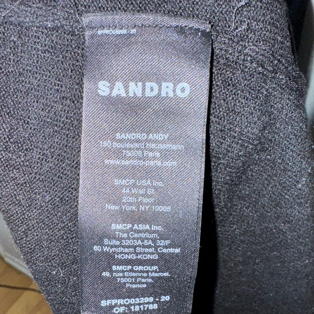 SANDRO WOOL & CASHMERE-BLEND SWEATER DREDS BLACK SIZE 38/M - Picture 7 of 12